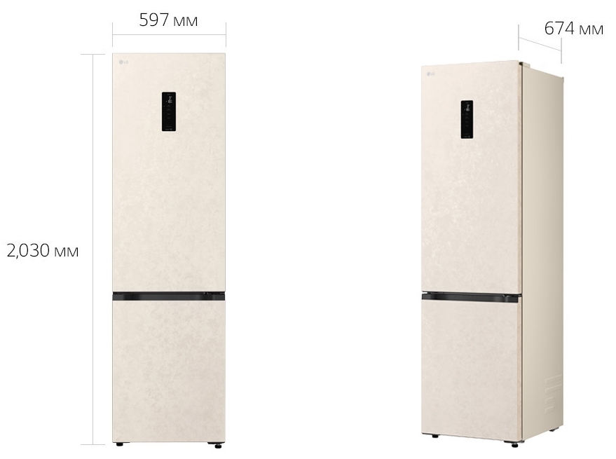 LG GC-B509EEKM Габаритні розміри