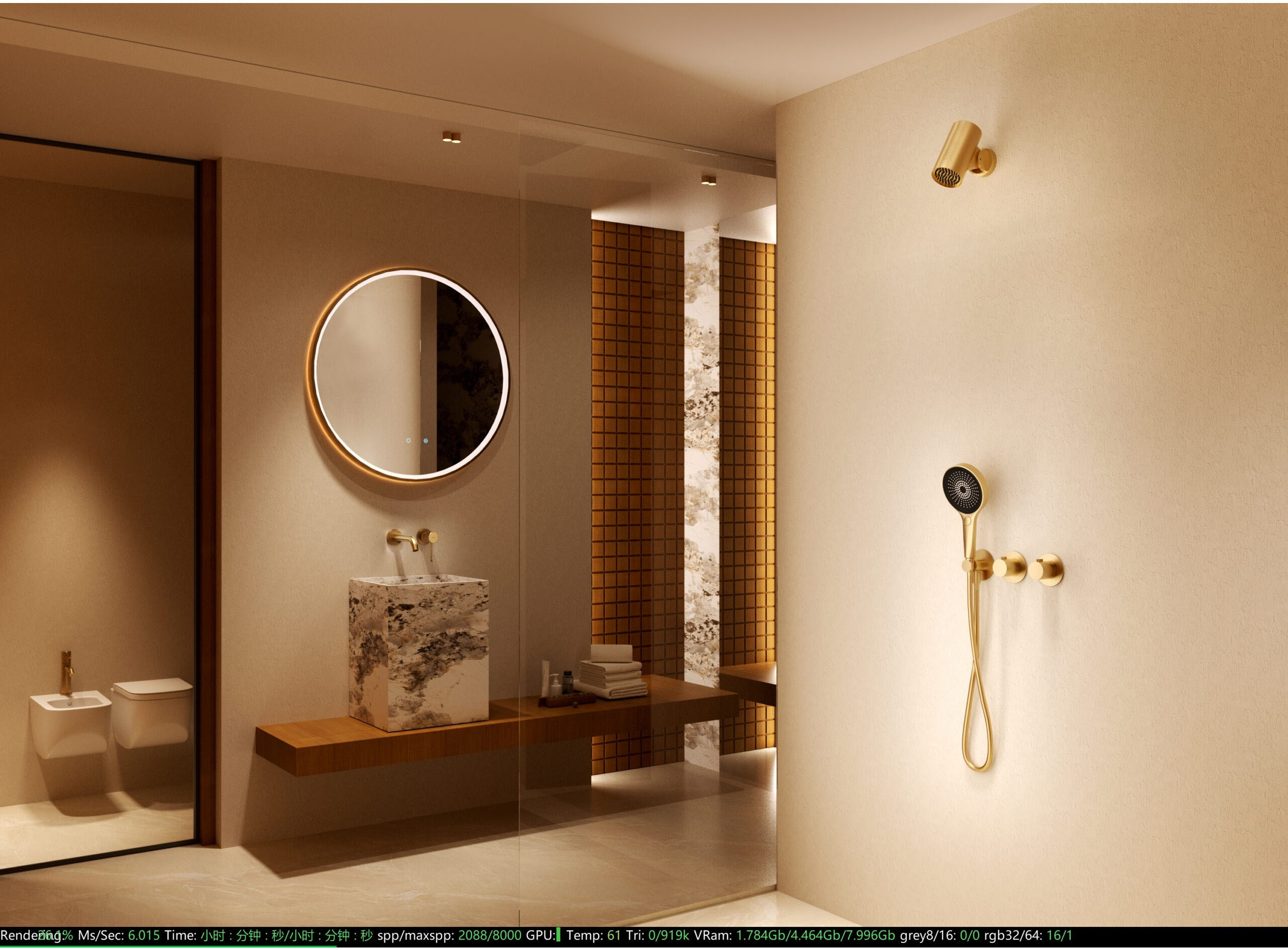 Душова система Imex Azores Brushed Gold GTA070/OC ціна 38876 грн - фотографія 2