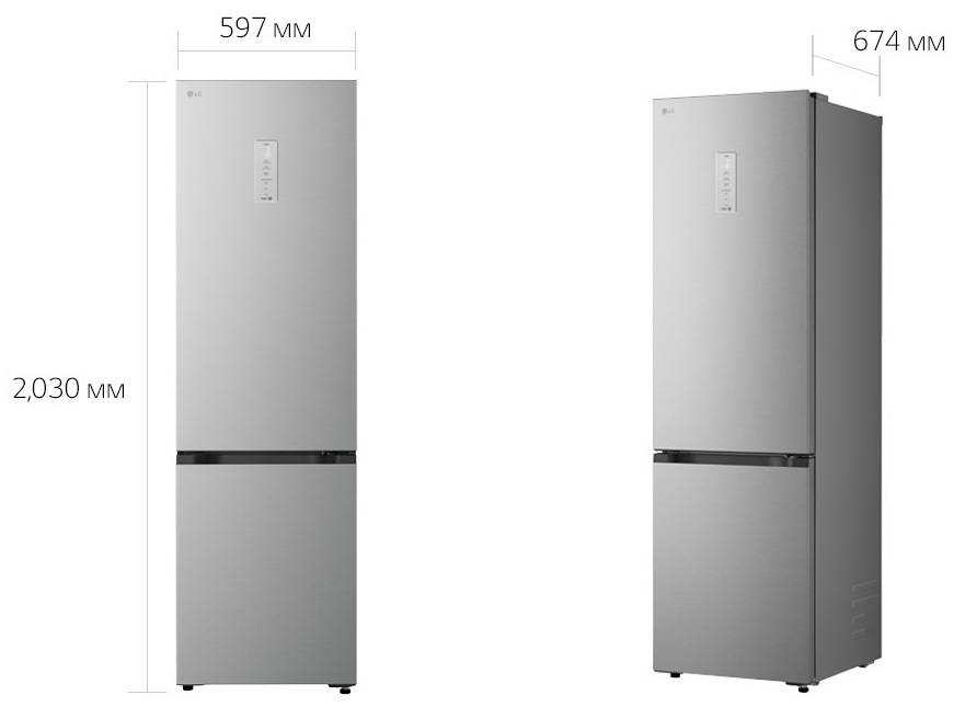 LG GC-B509EMKM Габаритні розміри