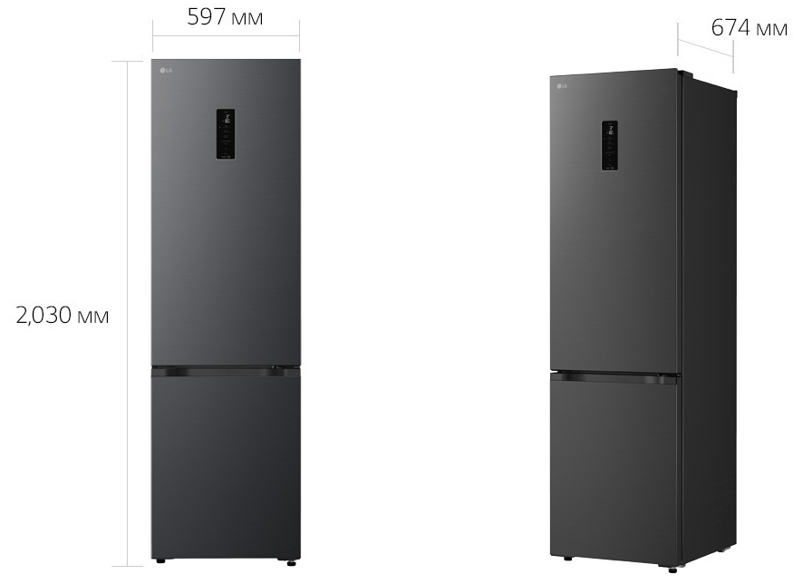 LG GC-B509ETTM Габаритні розміри