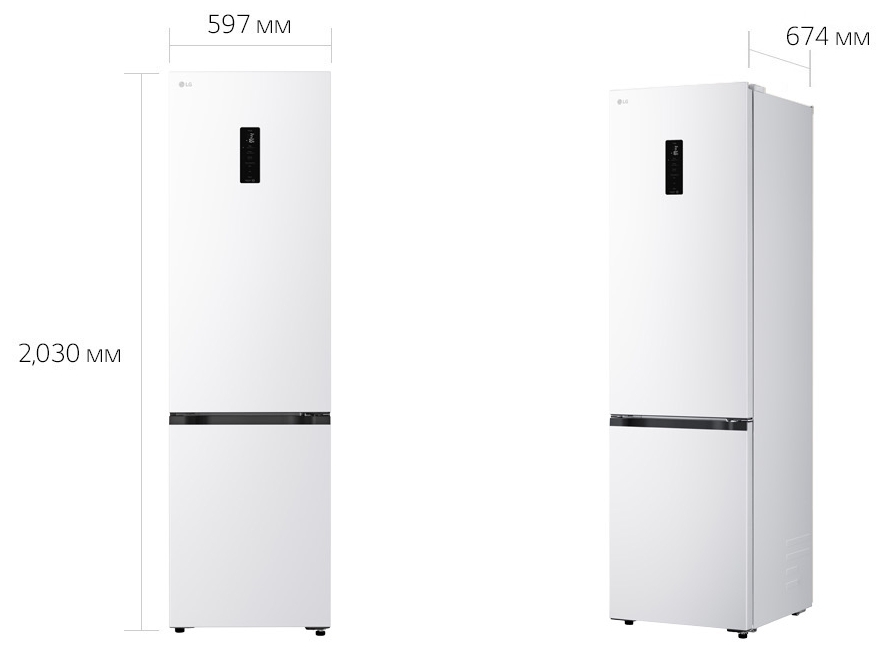 LG GC-B509EQTM Габаритні розміри