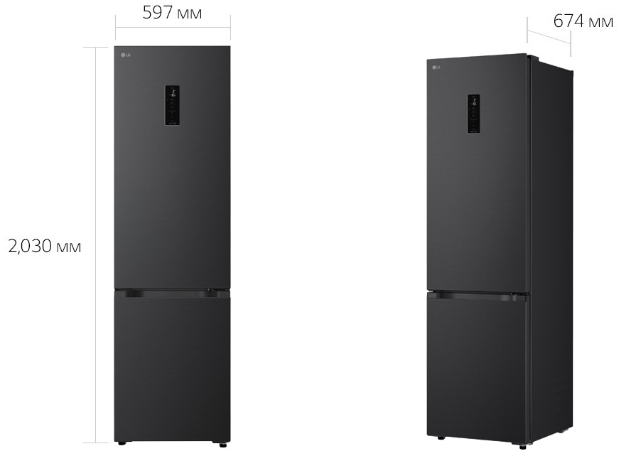 LG GC-B509ETLM Габаритні розміри