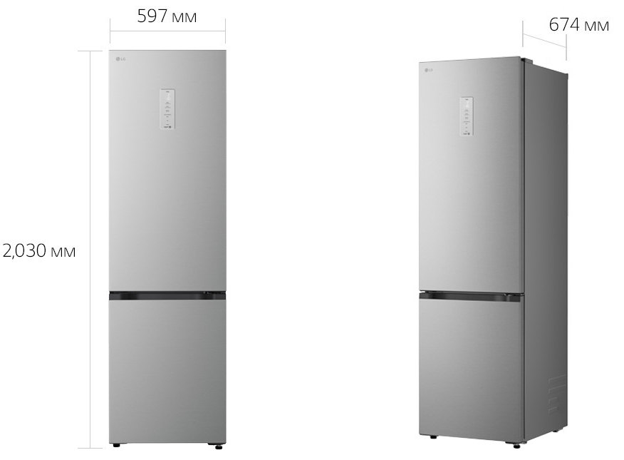 LG GC-B509EMLM Габаритні розміри