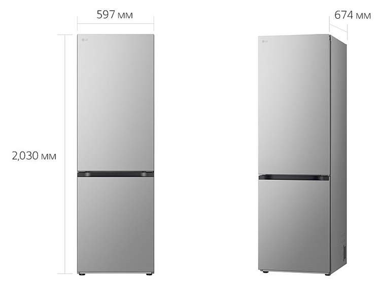 LG GC-B509EMSM Габаритні розміри