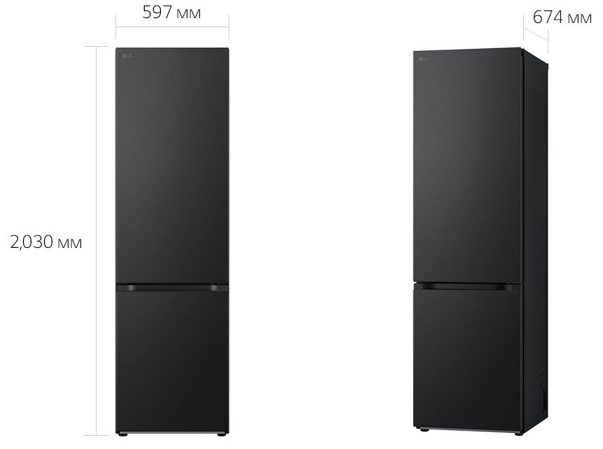 LG GC-B509ETSM Габаритні розміри