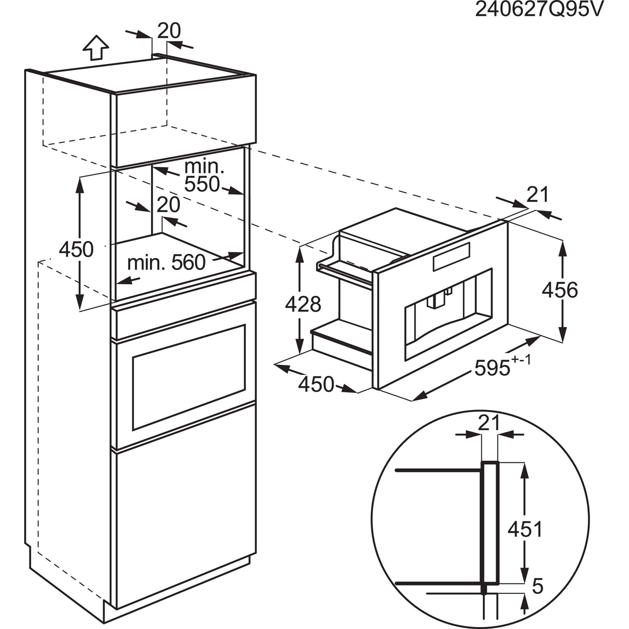 Electrolux EBC95T Габаритные размеры