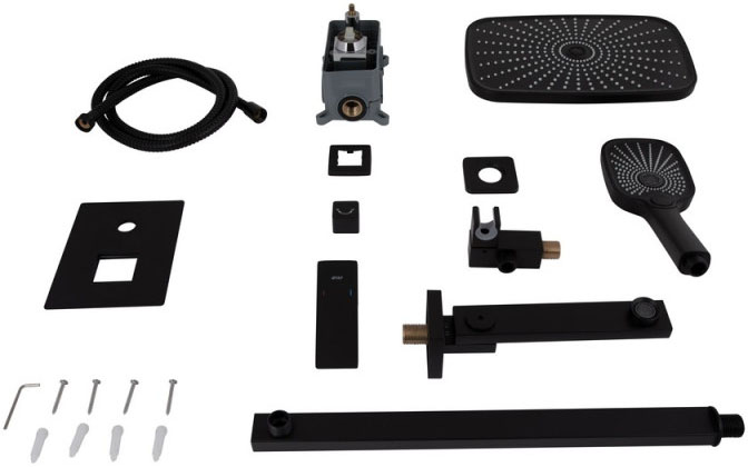 Душевая система Q-Tap Gemini QTGEM114BLM45703 Black Matt обзор - фото 8