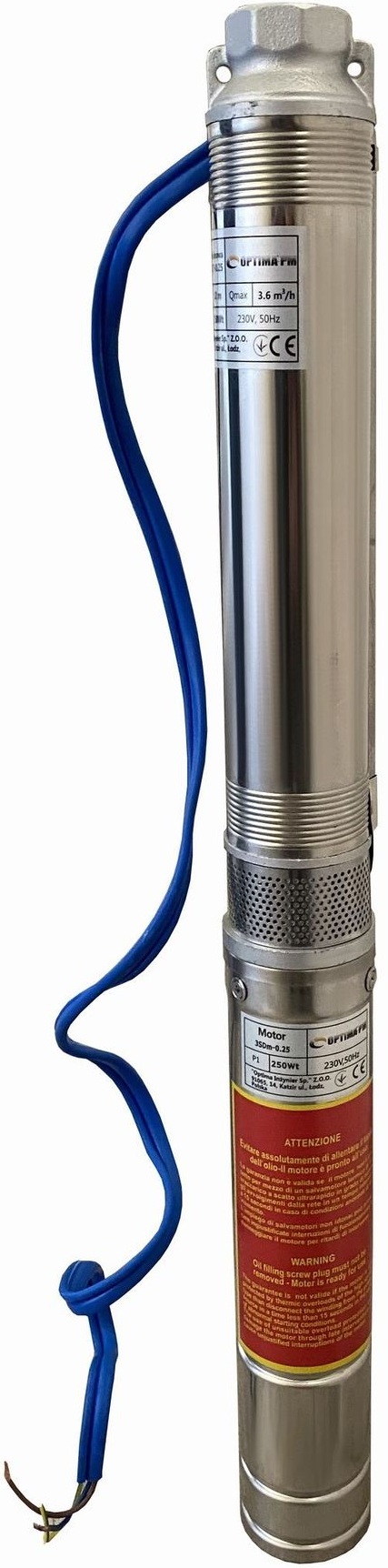 Скважинный насос Optima PM 3SDm2.5/7 + 1,5 м кабель (000017610)