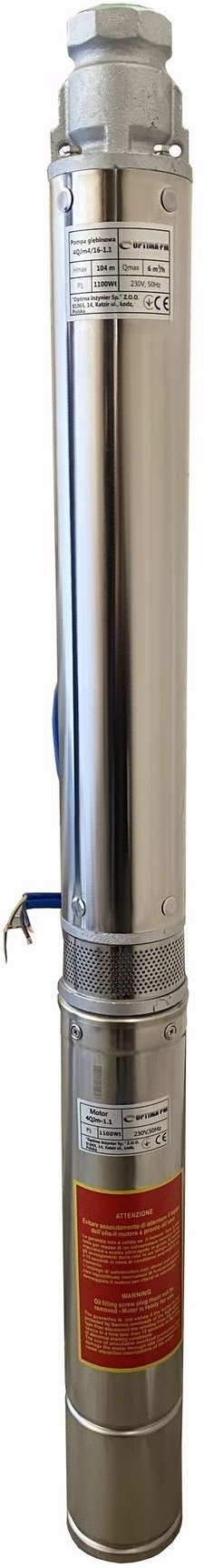 Скважинный насос Optima PM 4QJm4/16 + 15 м кабель (000027778)