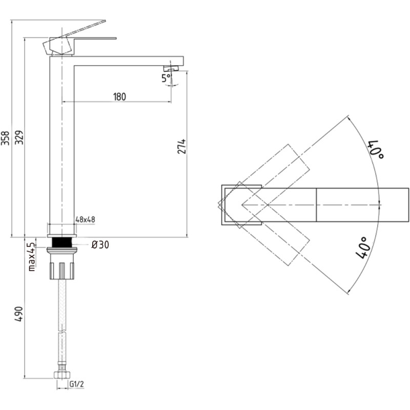 Lidz Helix 001FH (k35) LDHEL001FHNKS49179 Nickel Габаритні розміри
