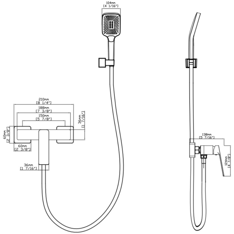 Q-Tap Capricorn Chrome (k35) QTCAP4060102C48221 Габаритные размеры