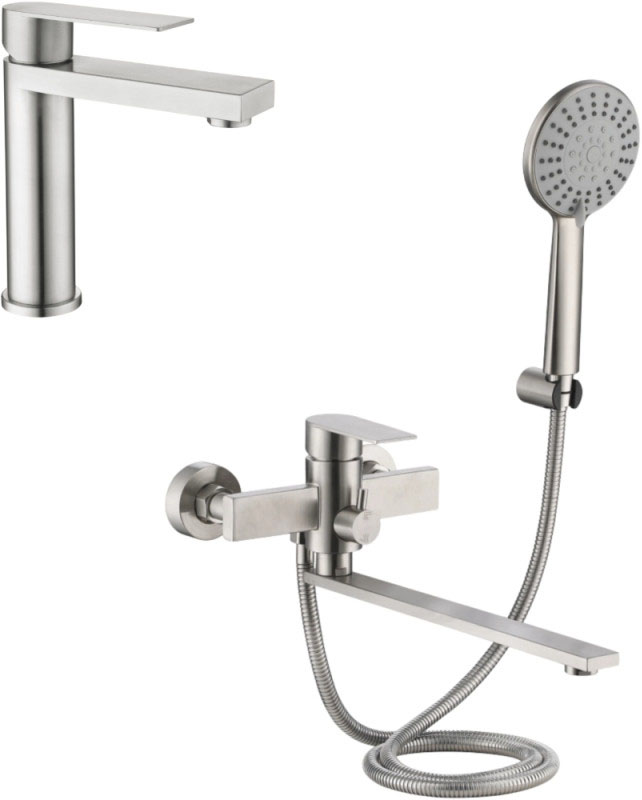 Набор смесителей Lidz Nexus Nickel (k35) (LDNEX001FNKS4918451504)