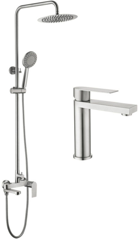 Набор смесителей Lidz Nexus Nickel (k35) (LDNEX001FNKS4918451502)