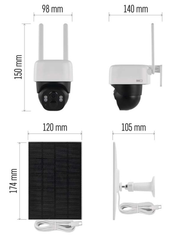 Emos IP-1200 Wasp (H4067) Габаритні розміри