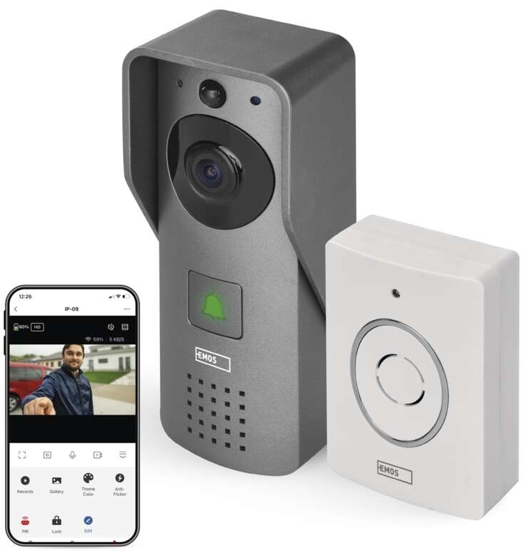 Відеодзвінок Emos IP-09C (H4031) ціна 7106 грн - фотографія 2