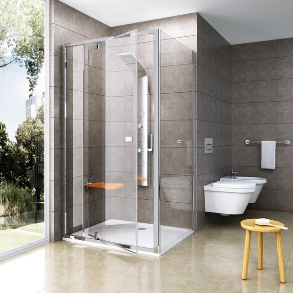 Душевая дверь Ravak Pivot PDOP2-120 полированный алюминий Transparent (03GG0C00Z1) цена 25704 грн - фотография 2