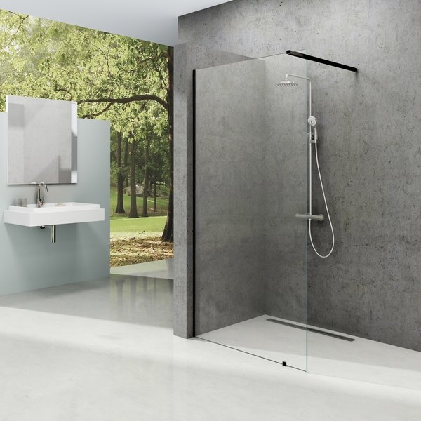 Душова кабіна Ravak Walk-In Wall 80 чорний+transparent (GW9W40300Z1)