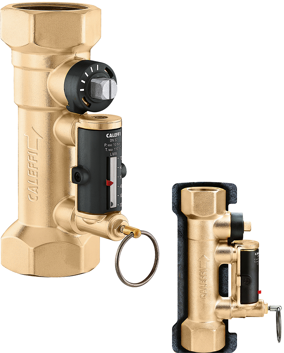 Балансировочный клапан с расходомером Caleffi Ø2" 50-220 l/min -10/+110°C 10 bar (132902)