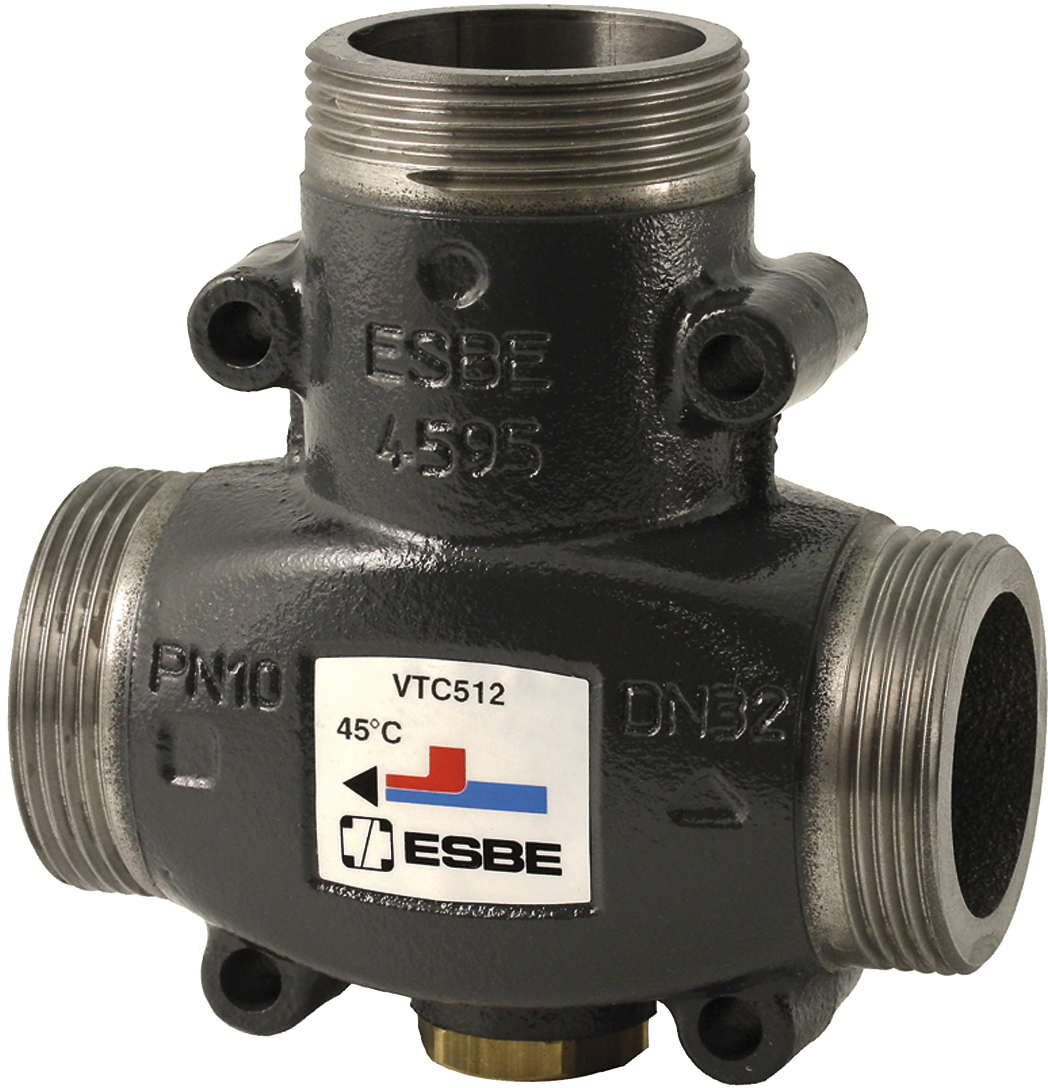 Трехходовой клапан термостатический ESBE VTC512, DN25, G 1¼", Kvs 9, 60°C (51021700)