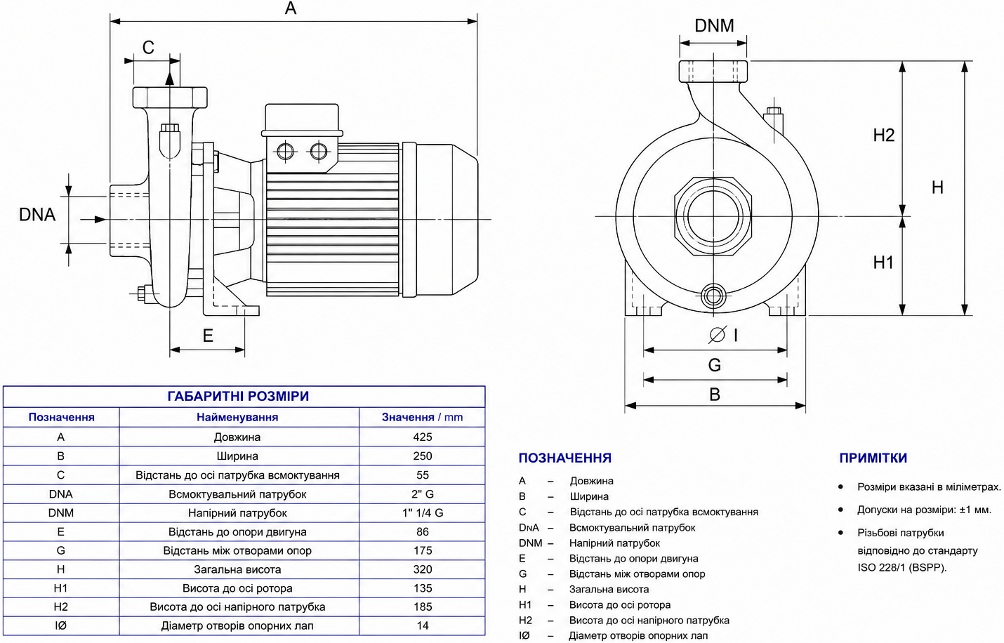 DAB K 36/200 T (60179375) Габаритные размеры