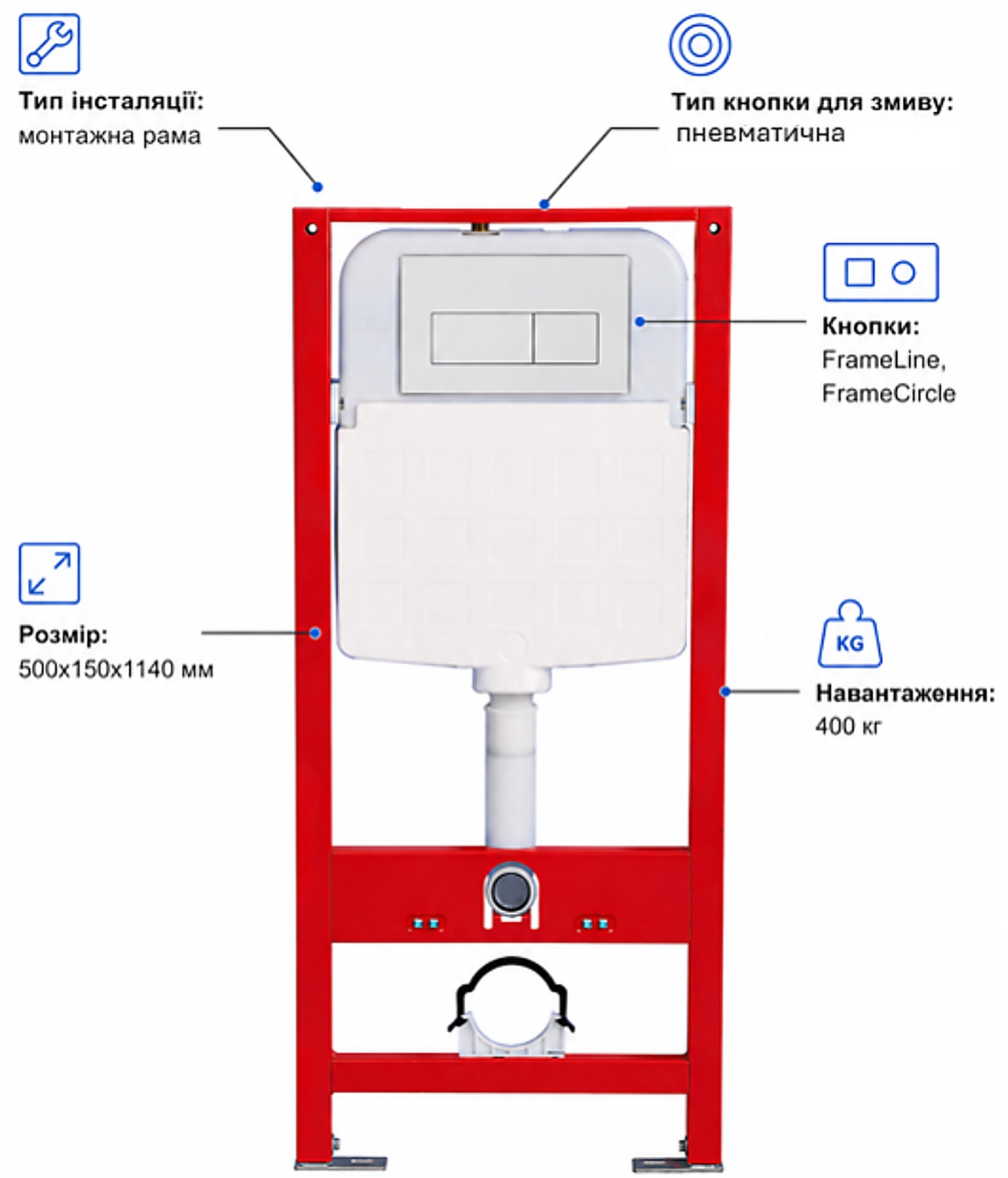 в продаже Инсталляция для унитаза Ravak FramePro Pneumo (RKUC3000004) - фото 3