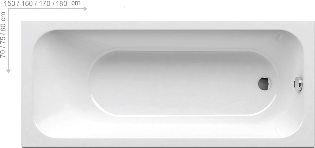Ванна Ravak Chrome Slim 180x80 (CE21300000) внешний вид - фото 9