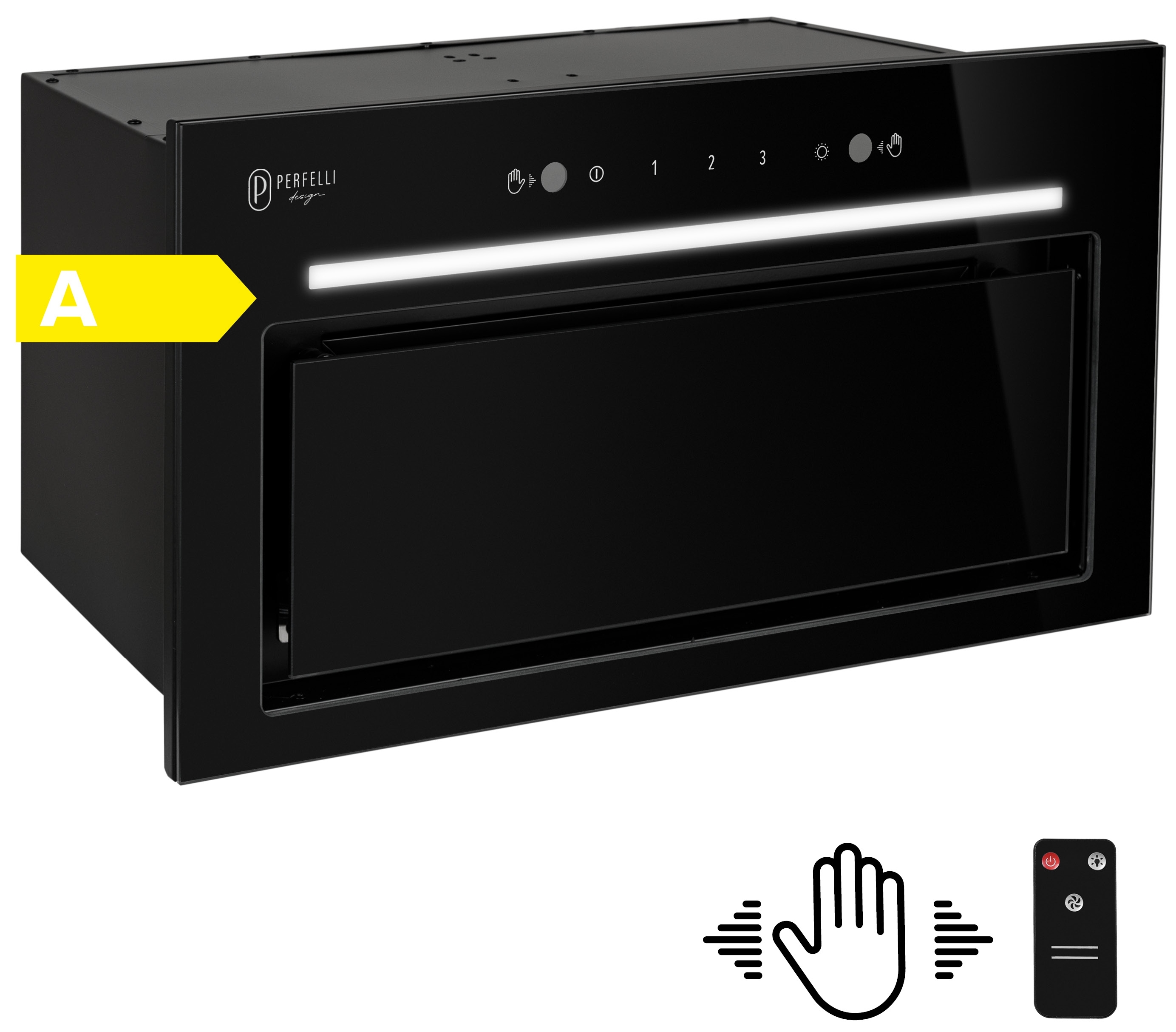 Кухонная вытяжка Perfelli Design Filini 5 NW Nero Silenzio цена 11999 грн - фотография 2