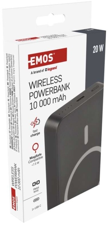 параметры Повербанк Emos B0551GY MagSafe 10000 mAh 20W - фотография 21