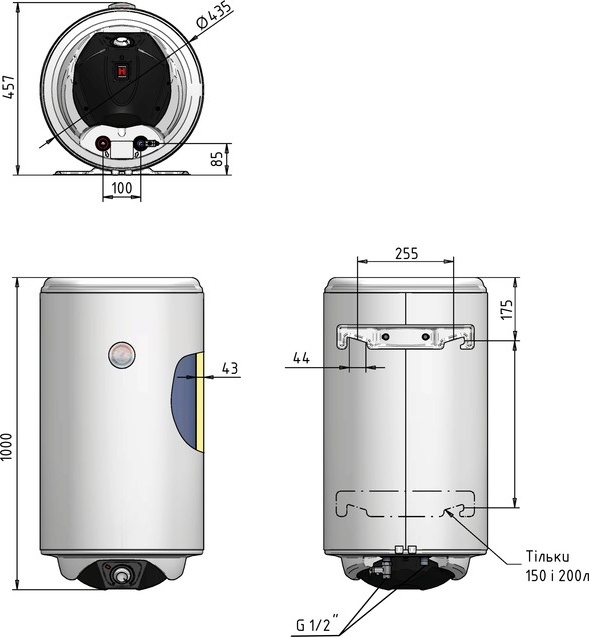 Thermo Alliance Spectra SV1004420D Габаритные размеры