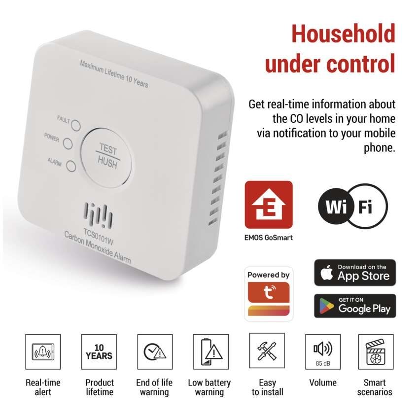 Датчик угарного газа Emos GoSmart P56400S с WiFi внешний вид - фото 9