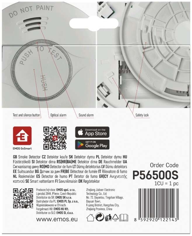 параметры Датчик дыма Emos GoSmart P56500S с WiFi - фотография 21