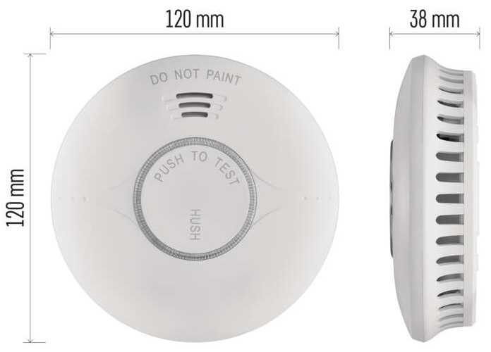 Emos GoSmart P56500S с WiFi Габаритные размеры