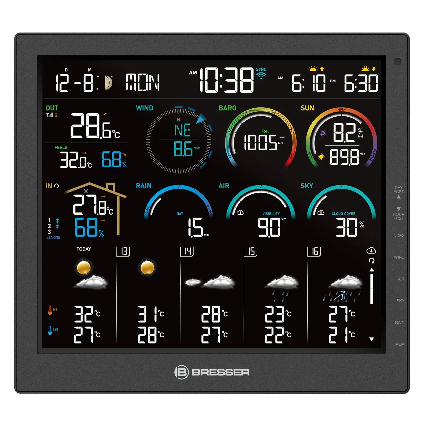 продаём Bresser 4CAST 10" WiFi Weather Station 8-in-1 (15198) в Украине - фото 4