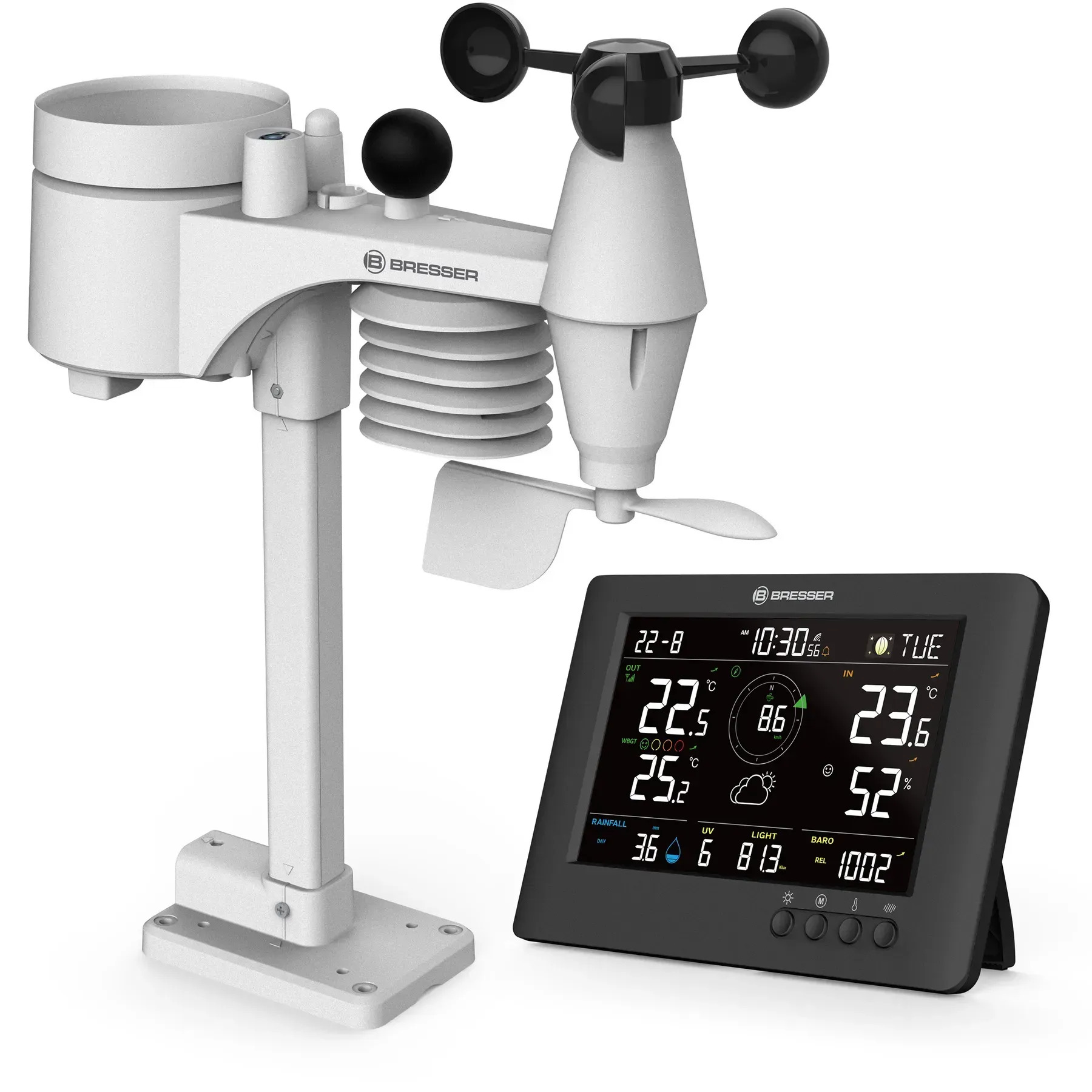 Метеостанция Bresser 8-in-1 ClearViewTB (11524)