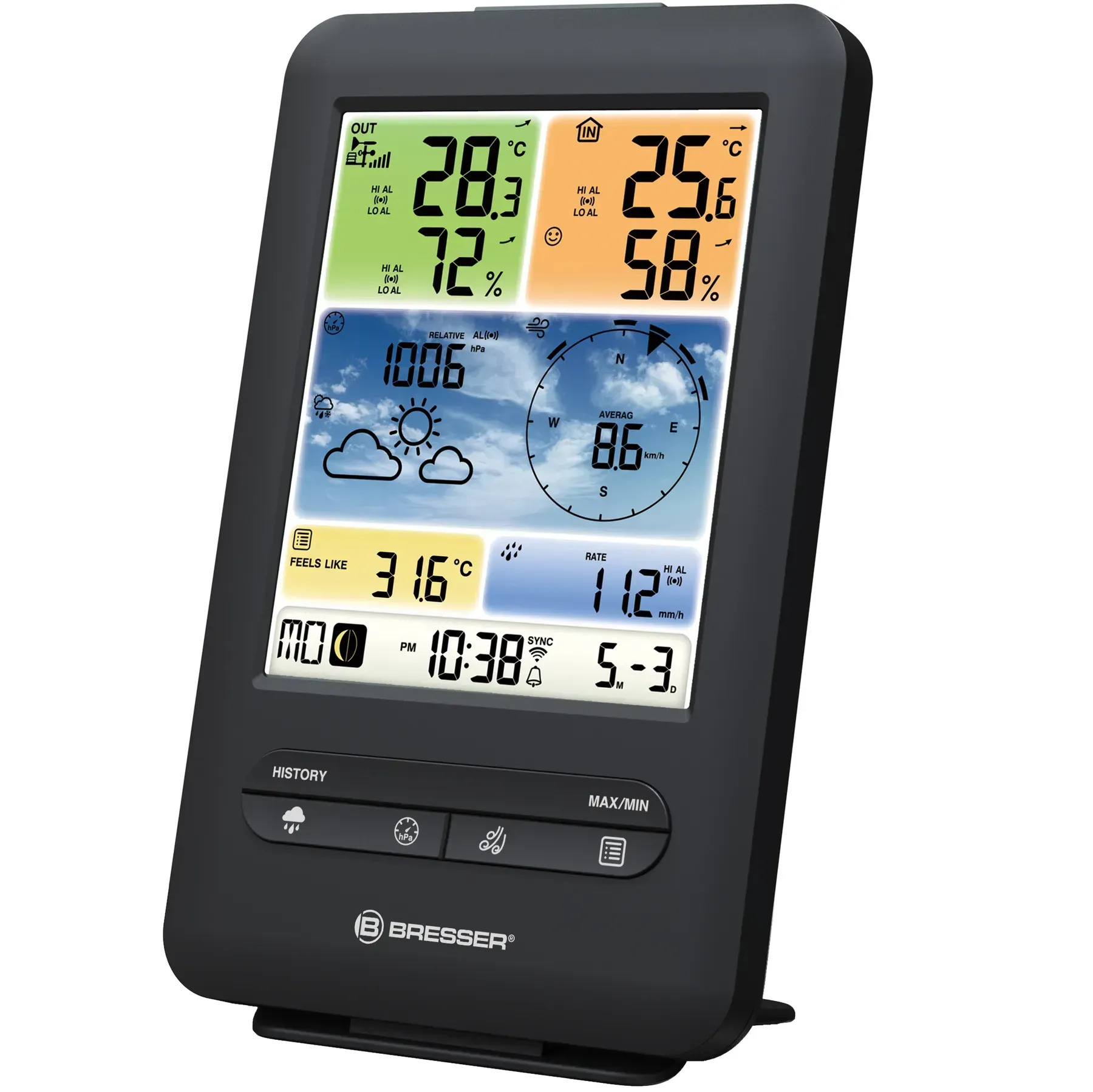 Метеостанция Bresser Weather Center 5-in-1 V WIFI Professional colour (7002585) отзывы - изображения 5