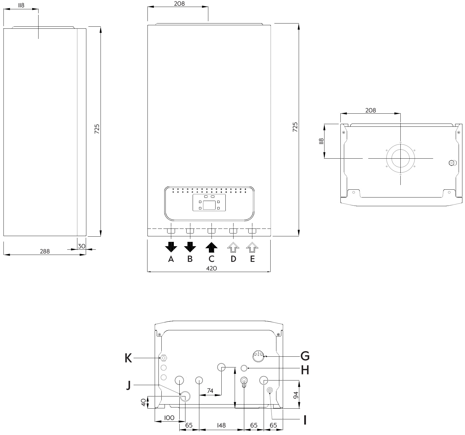 Thermo Alliance Ewa System 28 кВт (KM1028000101005911) Габаритні розміри