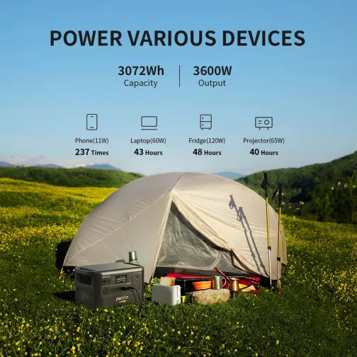Портативная зарядная станция Pecron F3000LFP, 3600Вт / 3072Вт*час внешний вид - фото 9
