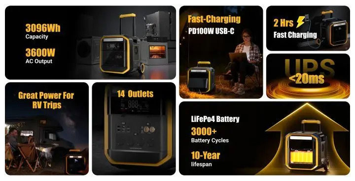 Портативная зарядная станция Vtoman FlashSpeed Pro 3600, 3600Вт / 3096Вт*час инструкция - изображение 6