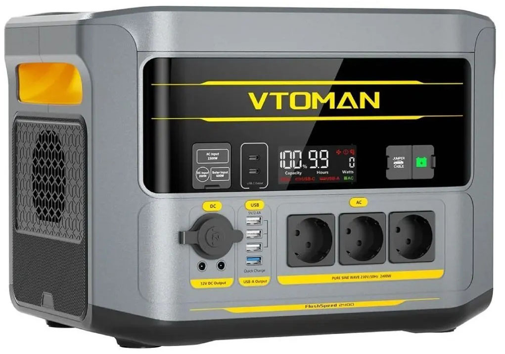 Портативная зарядная станция Vtoman FlashSpeed 2400, 2400Вт / 1408Вт*час цена 39999 грн - фотография 2