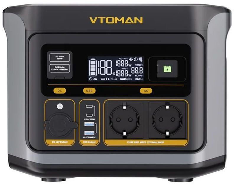 Портативная зарядная станция Vtoman FlashSpeed 600, 600Вт / 499Вт*час