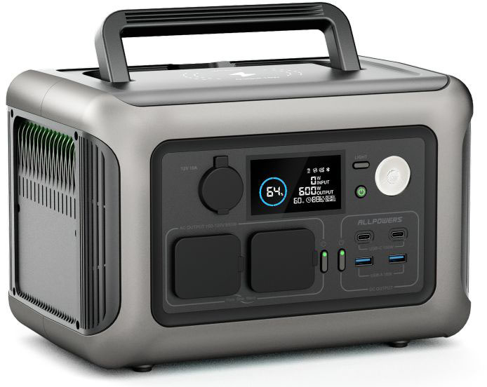 Портативная зарядная станция Allpowers R600, 600Вт / 299Вт*час цена 14850 грн - фотография 2