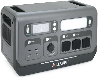 Портативна зарядна станція Allwei SGR-PPS2400-2PRO, 2400Вт / 2048Вт*год