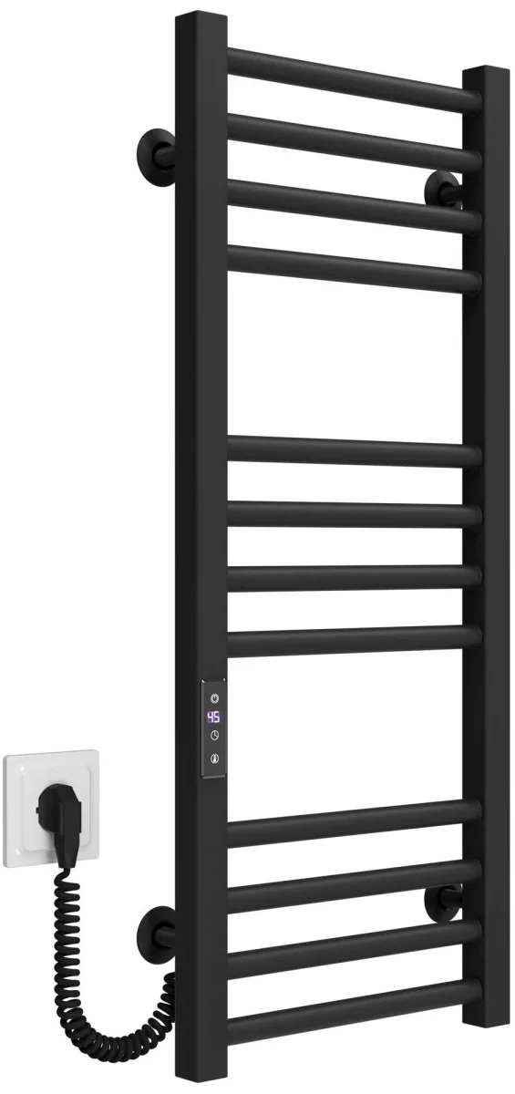 Полотенцесушитель Deffi Lima П12 400x800, черный, JD04, левое подключение (A.LI.80.40.12.E.B.L.2) цена 11780 грн - фотография 2