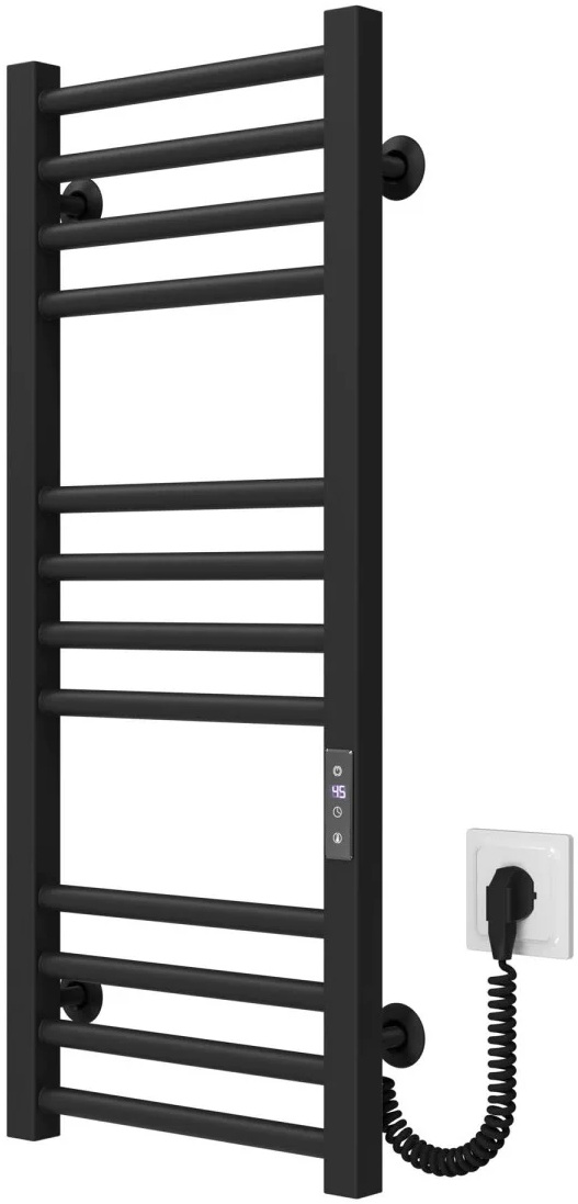 Полотенцесушитель Deffi Lima П12 400x800, черный, JD04, правое подключение (A.LI.80.40.12.E.B.R.2) цена 11780 грн - фотография 2