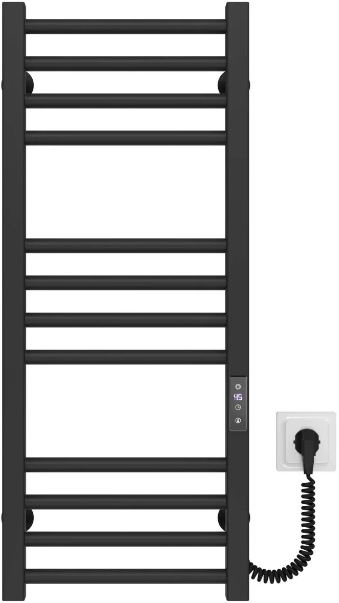 Полотенцесушитель Deffi Lima П12 400x800, черный, JD04, правое подключение (A.LI.80.40.12.E.B.R.2)