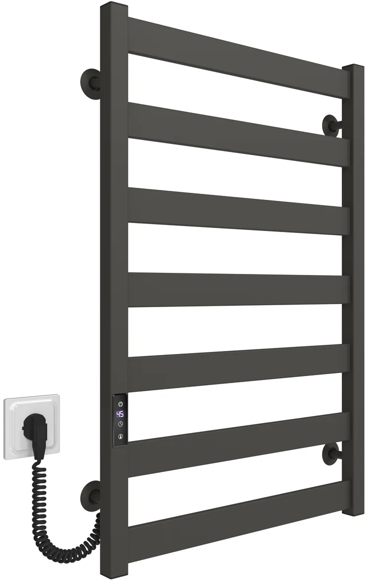 Рушникосушка Deffi Harmony П7 500x800, графіт, JD04, ліве підключення (B.HR.80.50.7.E.G.L.2) ціна 7020 грн - фотографія 2