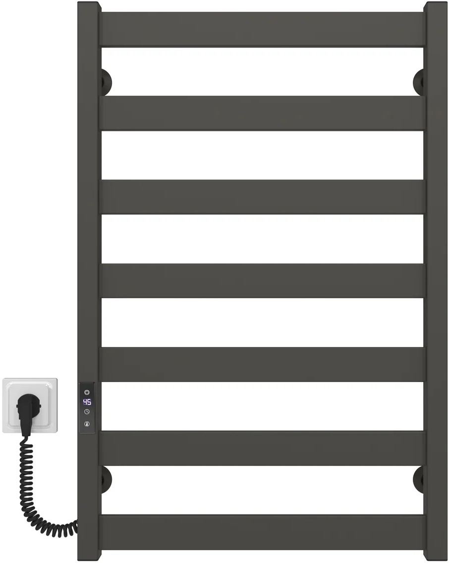 Рушникосушка Deffi Harmony П7 500x800, графіт, JD04, ліве підключення (B.HR.80.50.7.E.G.L.2)