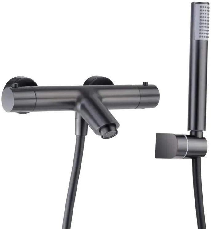 Смеситель для ванны и душа Imex Monza Gun Metal BTM039-4BGM цена 23772 грн - фотография 2