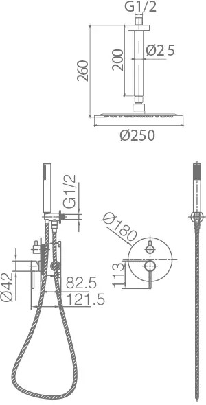 Imex Tivoli Chrome GPT039 Габаритные размеры