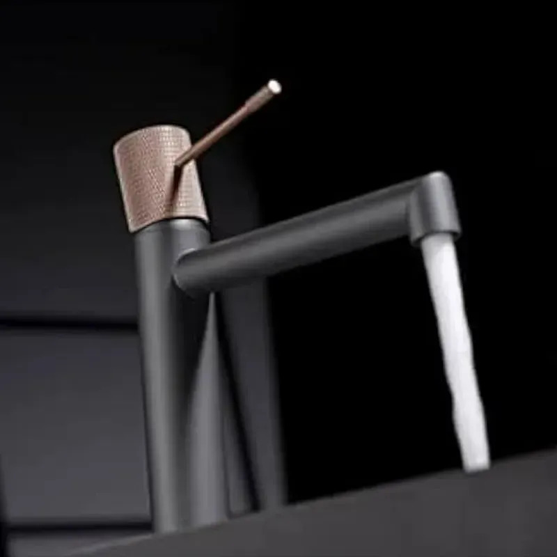 в продаже Смеситель для умывальника Imex Line Matt Grey/Champagne BDD038-1GC - фото 3
